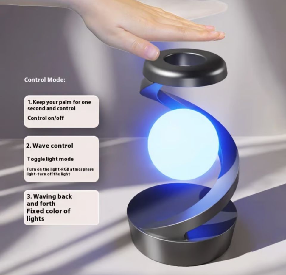 spiral rotating desk lamp