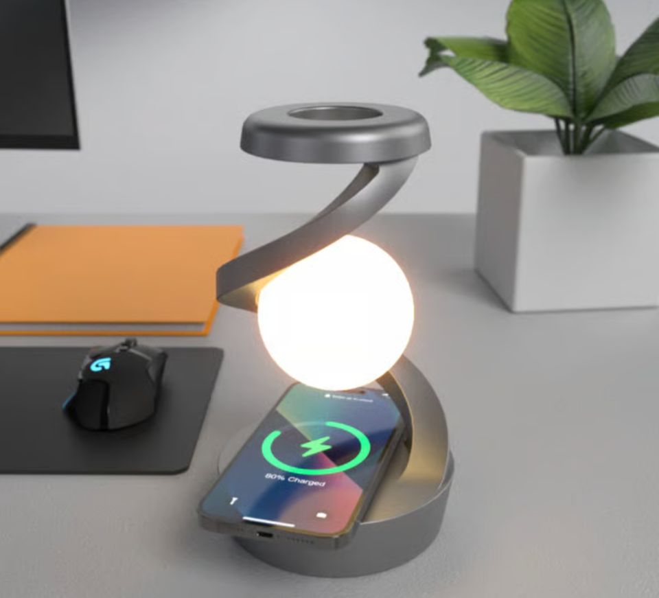 spiral rotating desk lamp